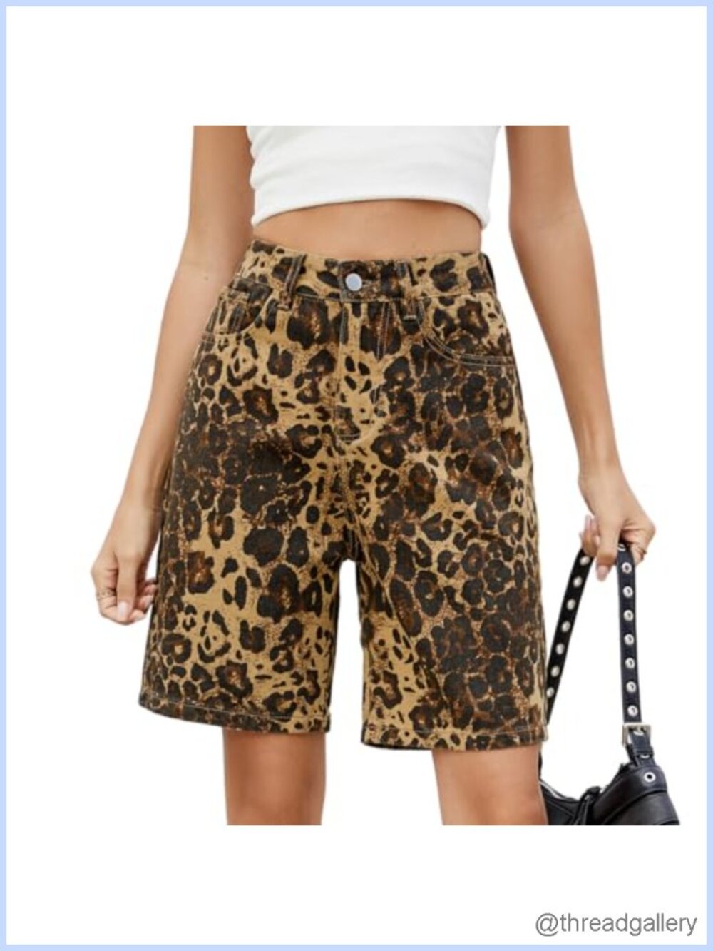 High Waisted Baggy Straight Leg Jean Shorts with Pockets